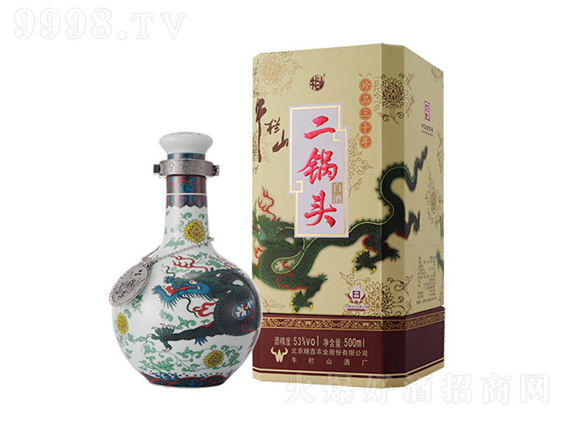 ţ��ɽ�׾���Ʒ30 �����Ͱ׾ơ�53�� 500ml��