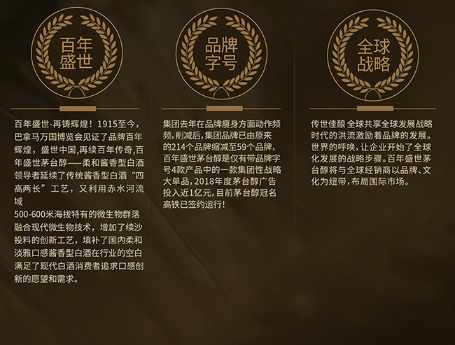 茅臺(tái)醇酒百年盛世柔和醬香型白酒【53°375ml】