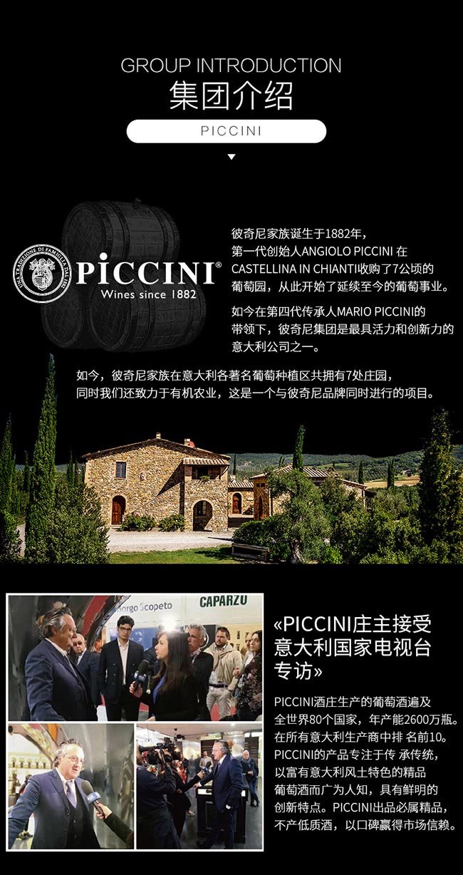 意大利彼奇尼坎特尼紅葡萄酒