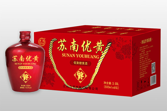 蘇南優(yōu)黃低聚糖黃酒10°500ml(紅壇)