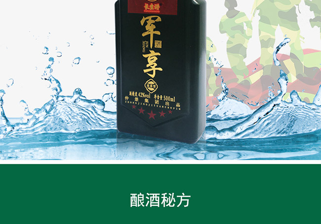 長(zhǎng)生譜軍享酒暢銷(xiāo)版42°500ml濃香型白酒