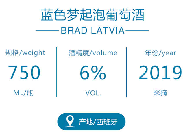 布拉維亞藍色夢幻起泡葡萄酒