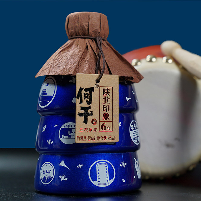 何干陜北印象小酒五糧原漿6濃香型白酒商務(wù)宴請【42度165ml】