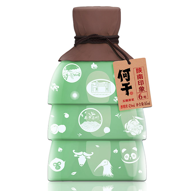 何干陜南印象小酒五糧原漿6濃香型白酒商務宴請【42度165ml】