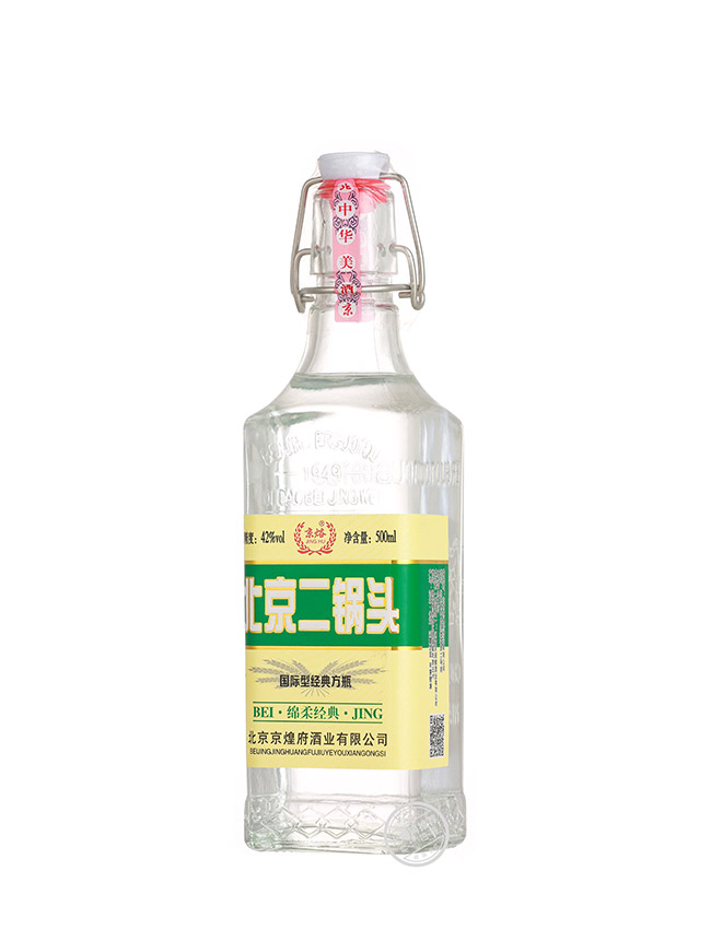 京焀北京二鍋頭酒國際型經典方瓶 清香型白酒【42° 500ml】