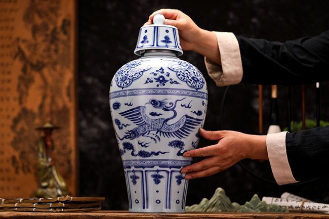 筑春醬酒仿元青花飛鳳紋梅瓶 醬香型【53度 5L】