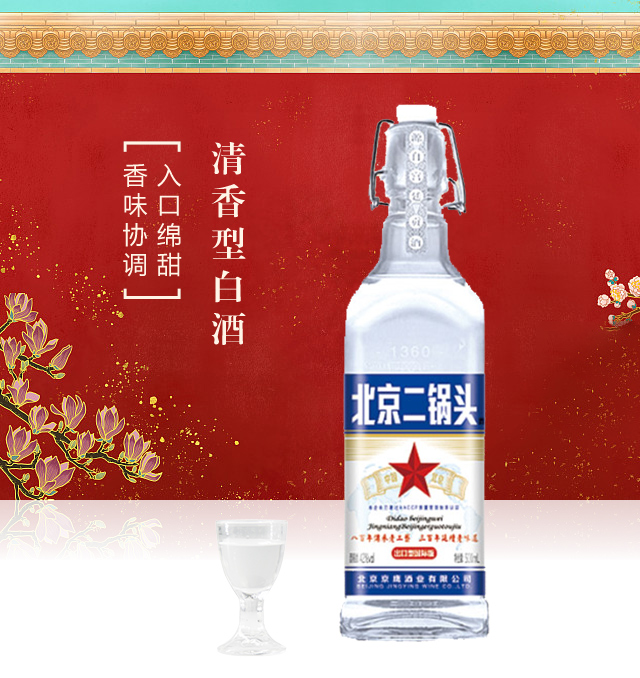 京昌北京二鍋頭酒藍標