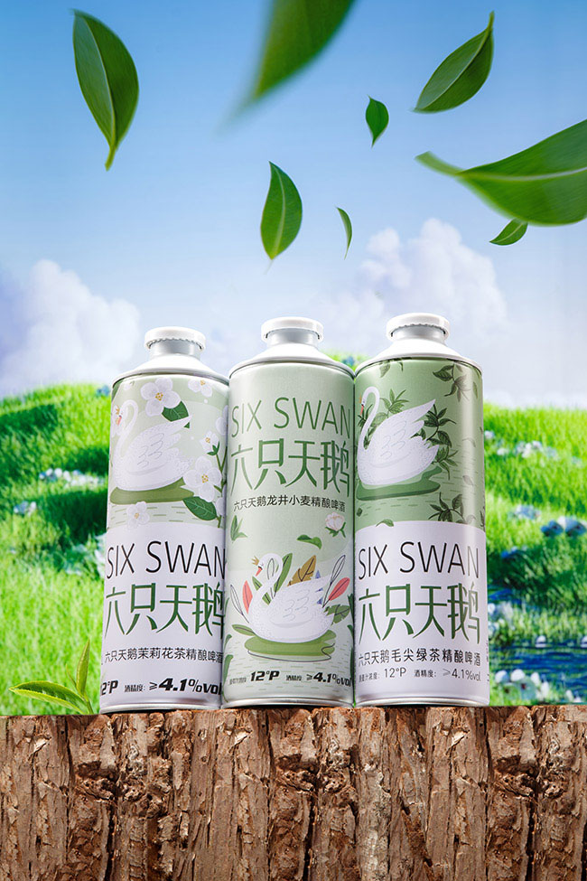 六只天鵝毛尖綠茶精釀啤酒【12° 1L】