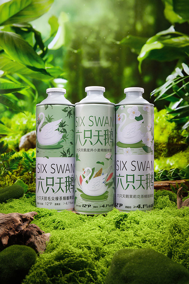 六只天鵝毛尖綠茶精釀啤酒【12° 1L】